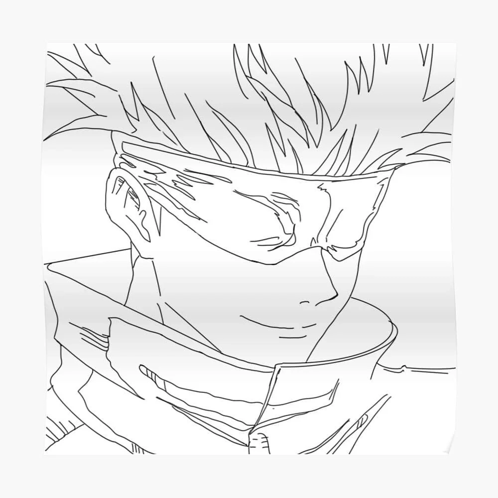 Satoru Gojo Coloring Pages To Print Free Printable Coloring Pages