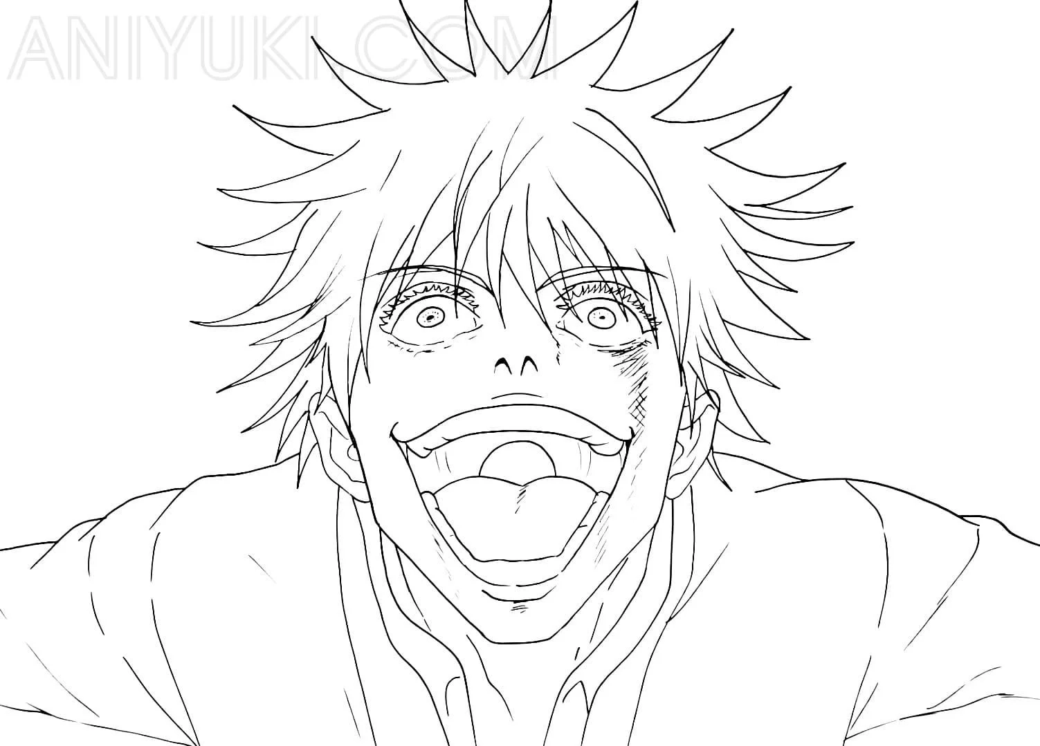 Satoru Gojo Coloring Pages To Print Free Printable Coloring Pages