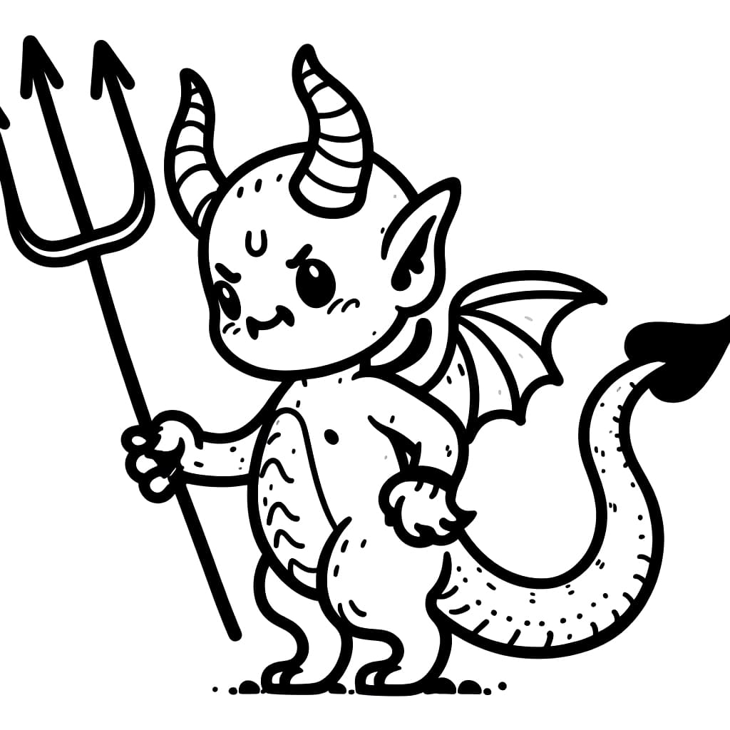 Scary Demon Coloring Page Download Print Or Color Online For Free