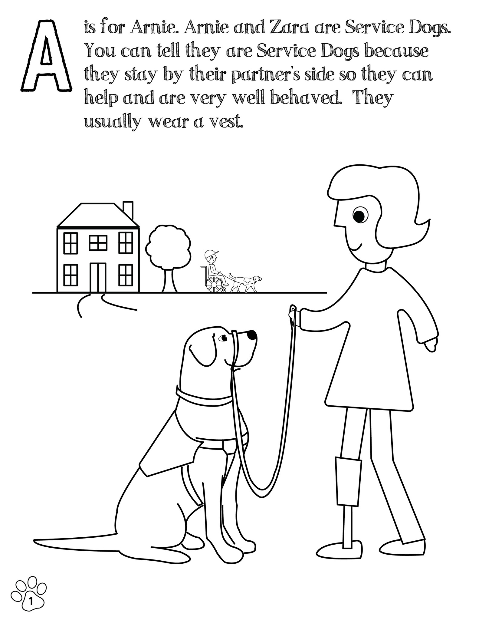 Service Dog Coloring Activity Book NEADS Shop