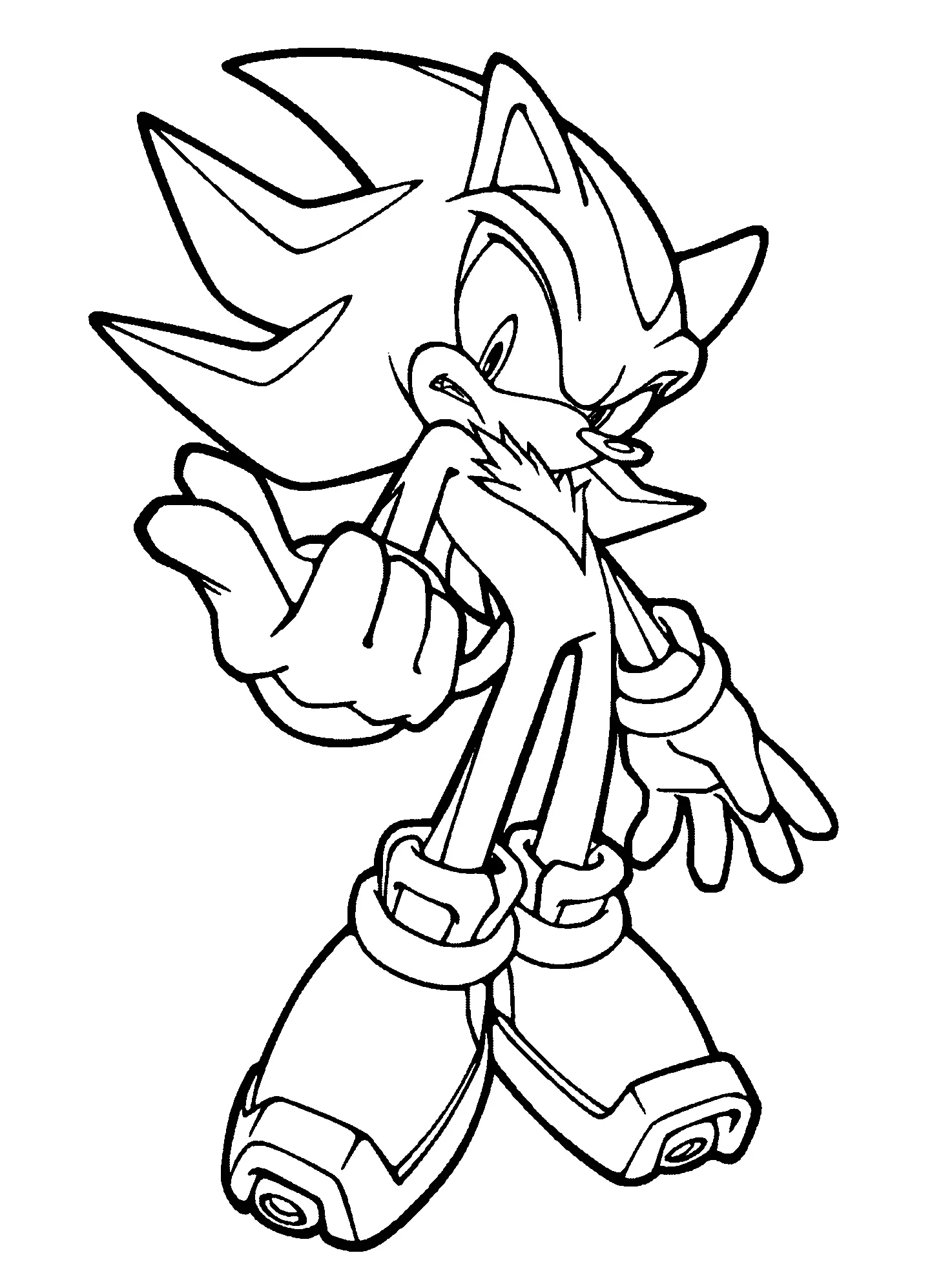 Shadow The Hedgehog Coloring Pages To Print Free Printable Coloring Pages
