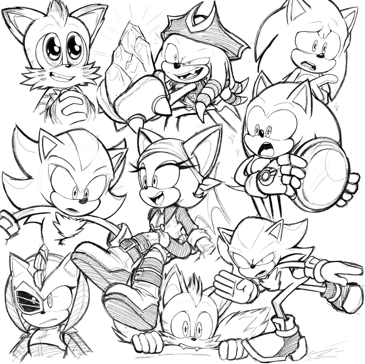  Shanzeh On X Sonic Prime Doodles Of Just A Few Of My Favourite Faces Https t co 826w0JiymY X