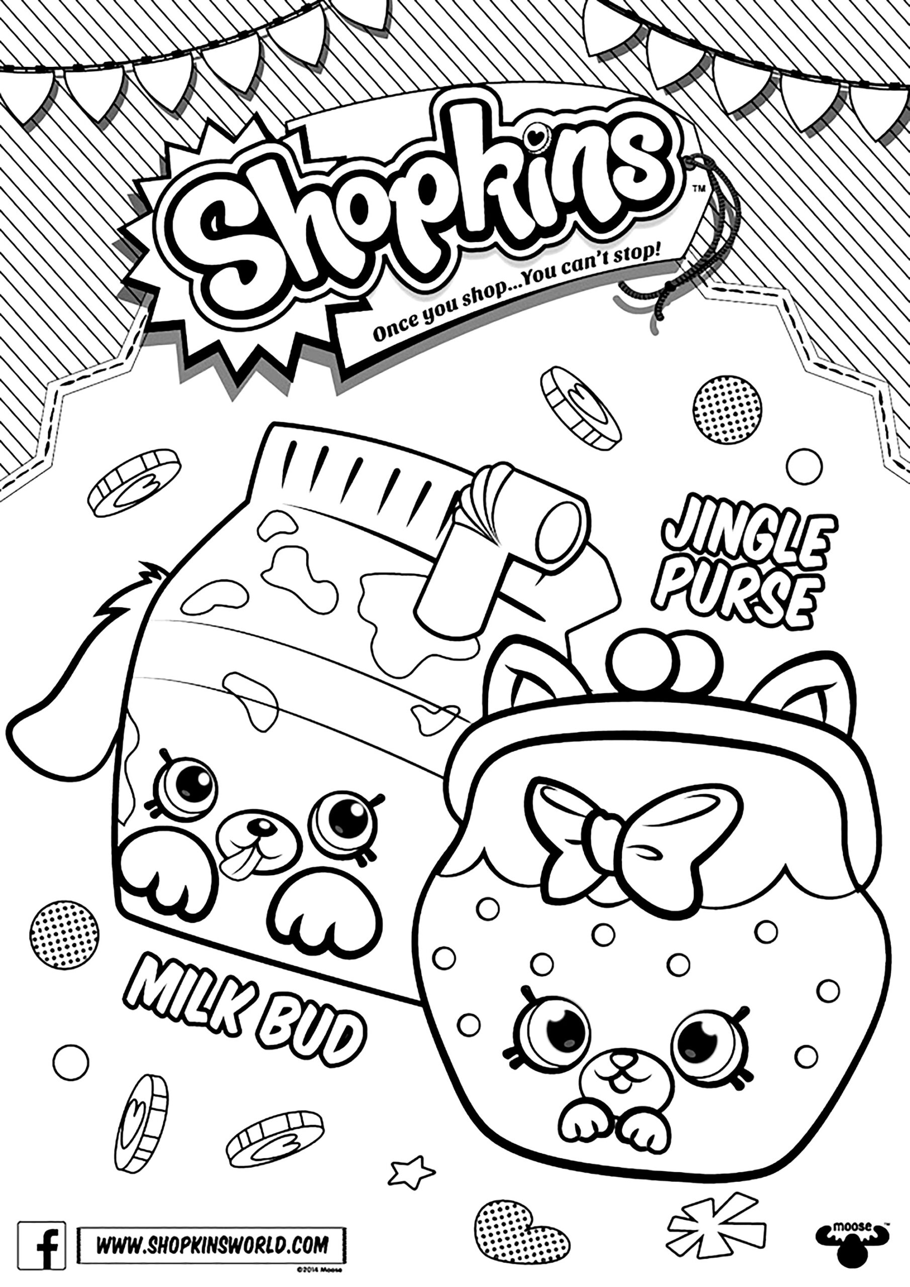 Shopkins Jungle Purse Shopkins Coloring Pages