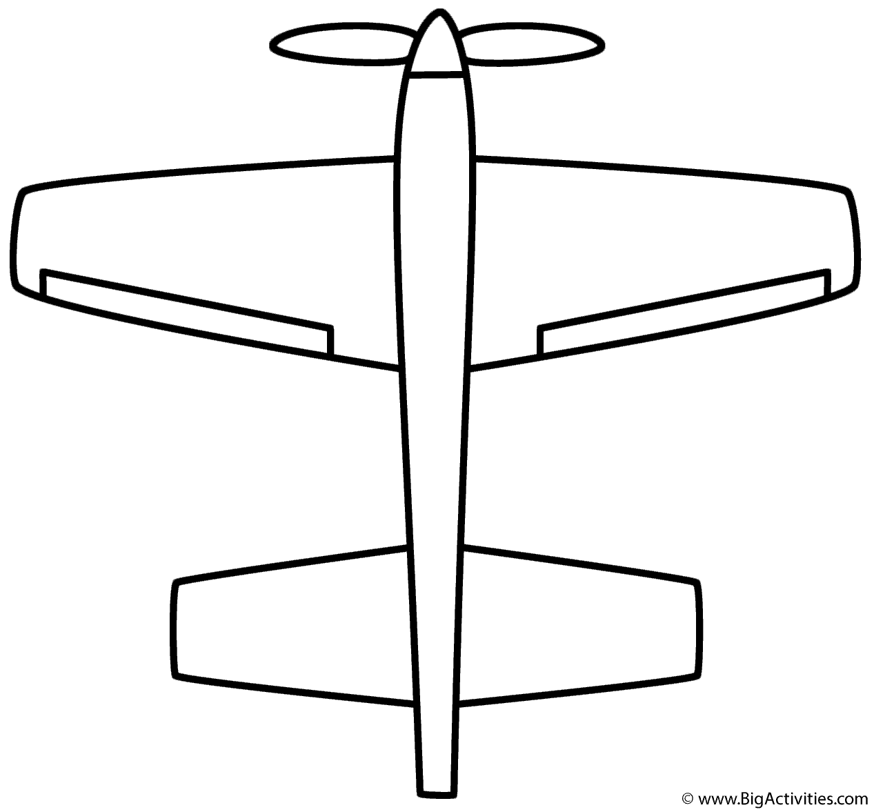 Easy Airplane Coloring Pages