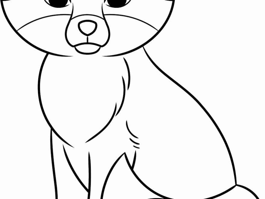 Simple Fox Coloring Page Easy Drawing Guides