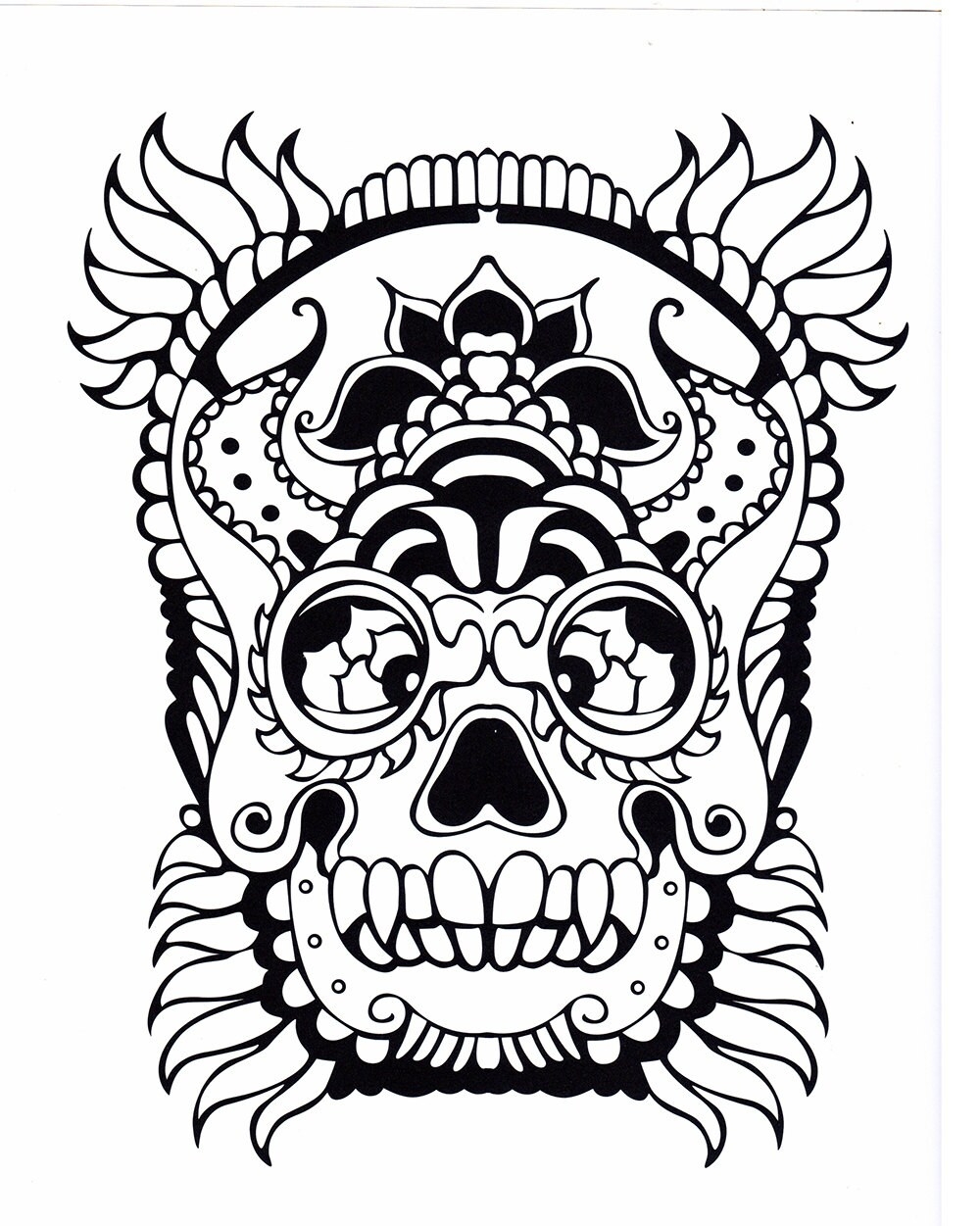 Tattoo Coloring Pages Day Of The Dead