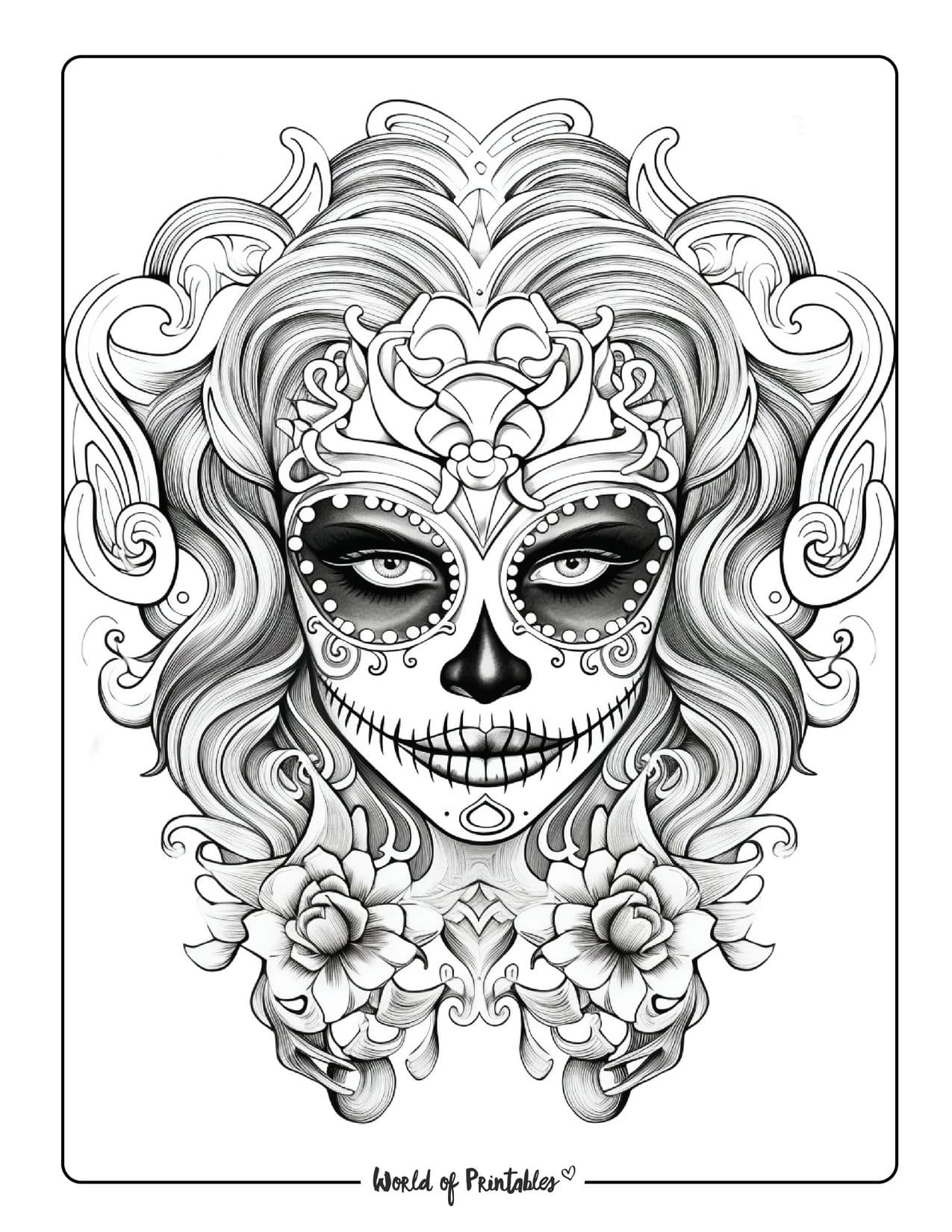 Skull Coloring Pages World Of Printables