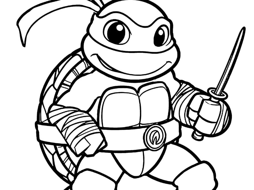 Small Turtle Ninja Turtles Coloring Pages