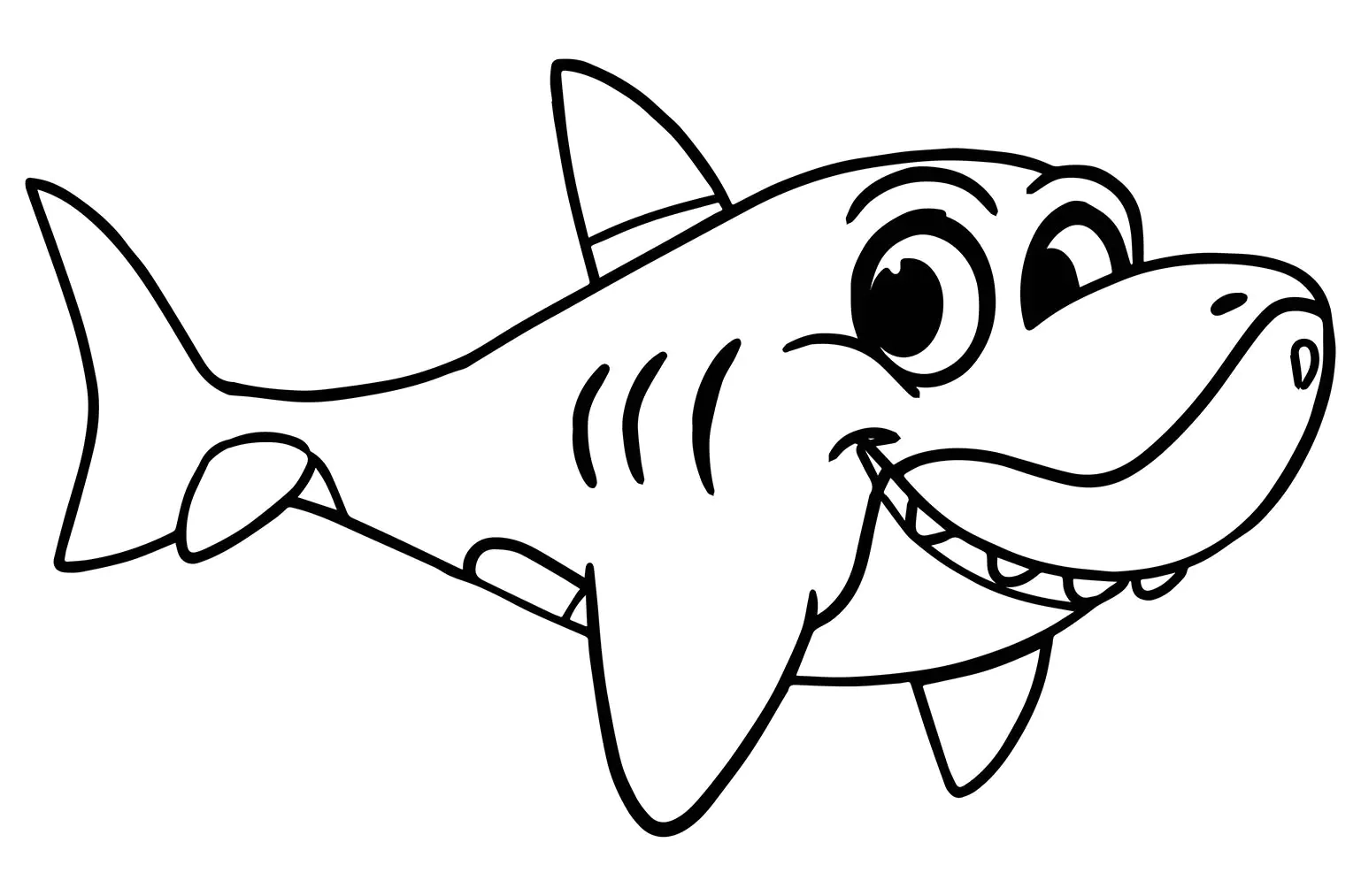 Smiling Shark Shark Coloring Pages Smiling Shark Shark Coloring Pages
