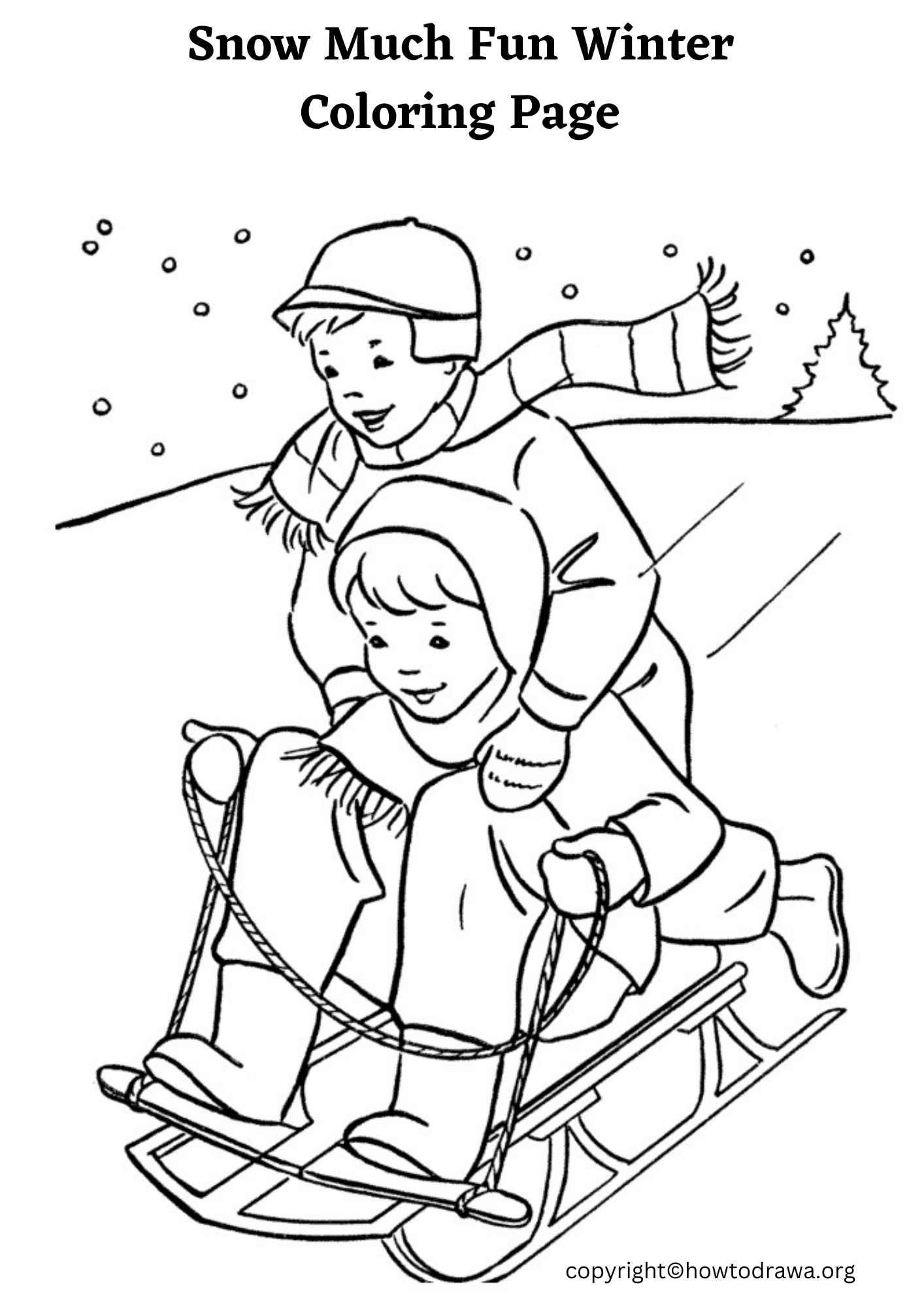 Snow Much Fun Winter Coloring Page For Kids Free Printable Snow Much Fun Winter Coloring Page For Kids Free Printable