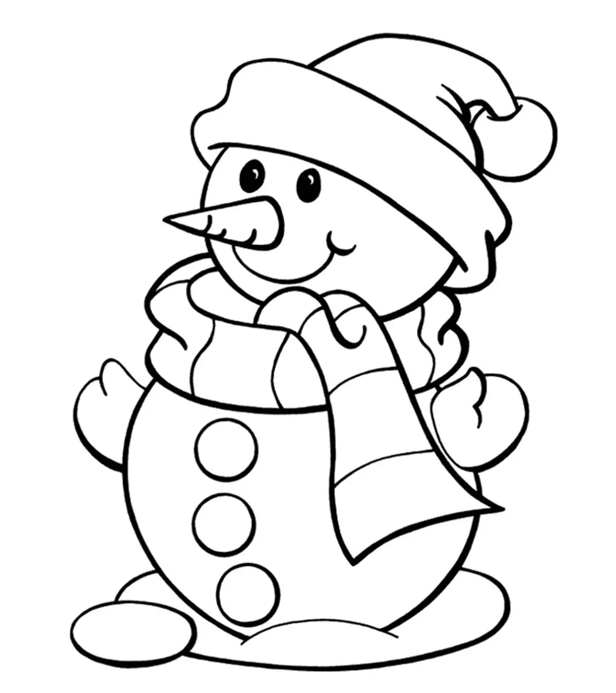 Merry Christmas Snowman Coloring Pages
