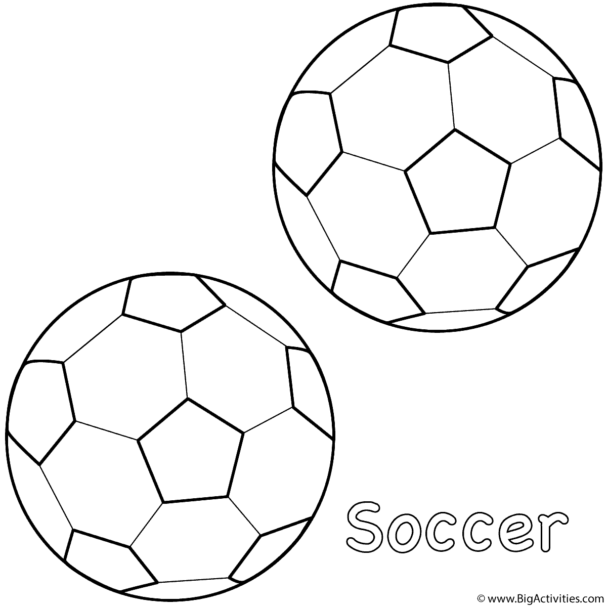 Soccer Balls Coloring Page Sports Soccer Balls Coloring Page Sports