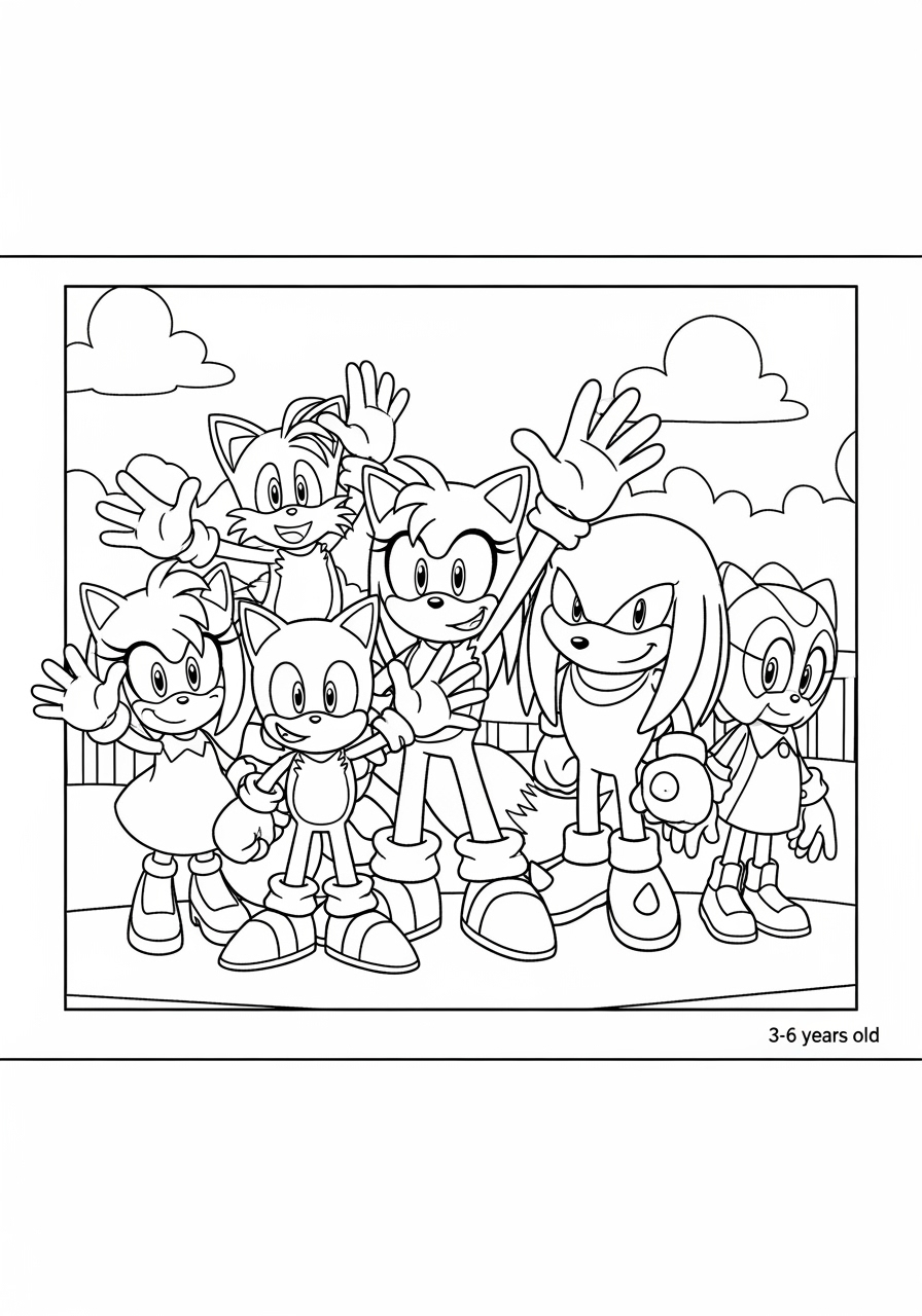 Sonic And Friends Coloring Page Free Download Sonic And Friends Coloring Page Free Download