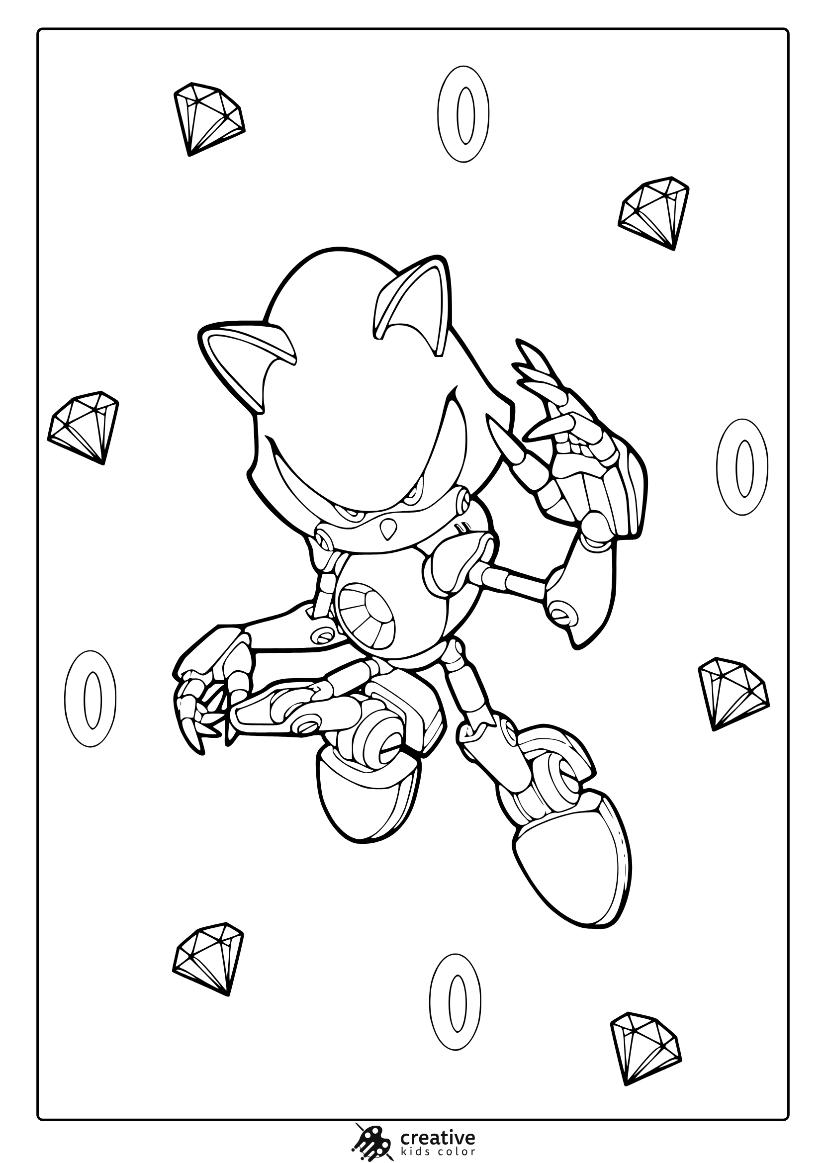 Sonic Coloring Pages 40 Free Printable PDF Sonic Coloring Pages 40 Free Printable PDF