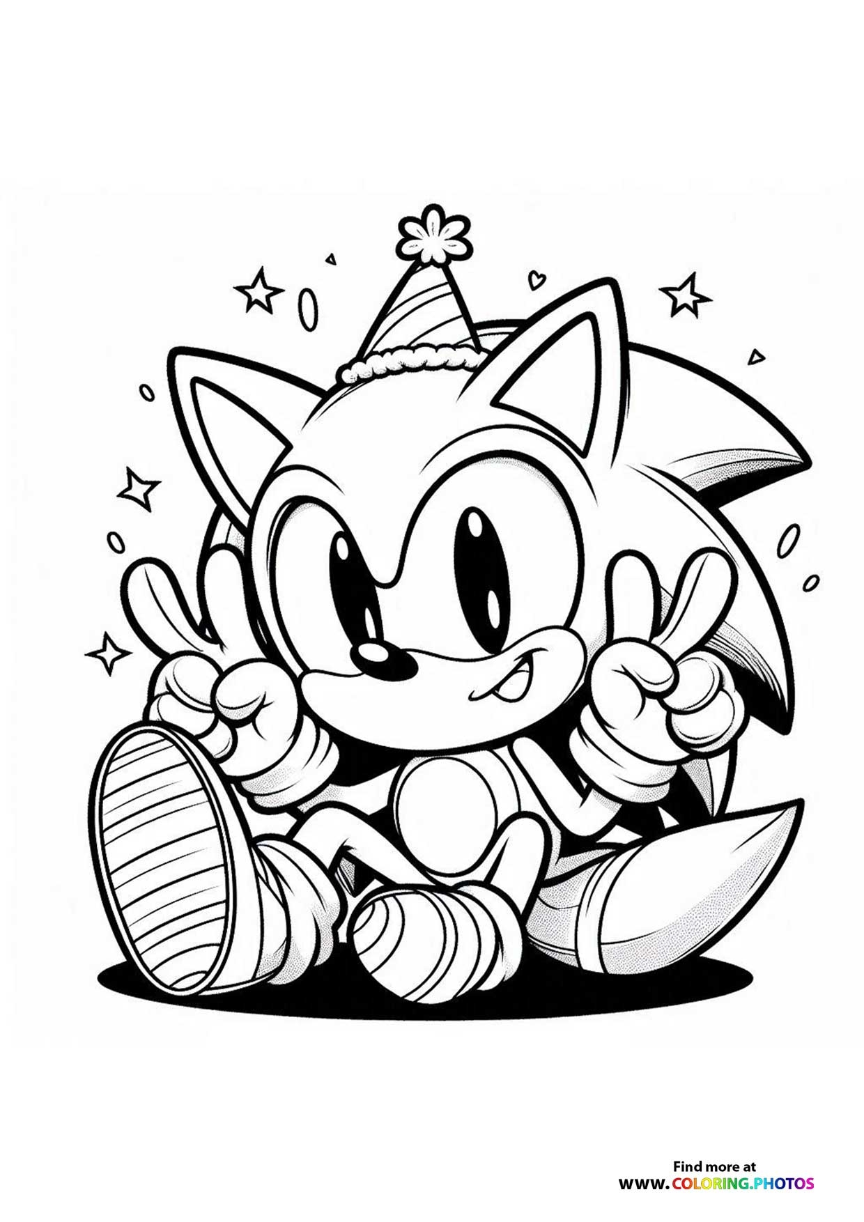 Sonic The Hedgehog Birthday Coloring Pages For Kids Sonic The Hedgehog Birthday Coloring Pages For Kids