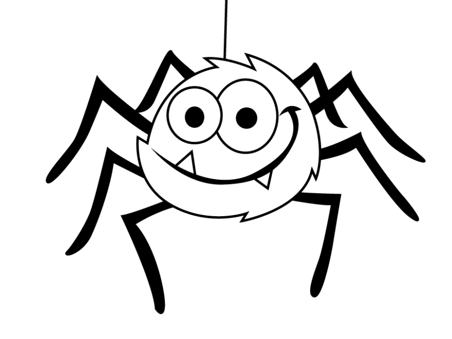 Spider Coloring Page Super Simple