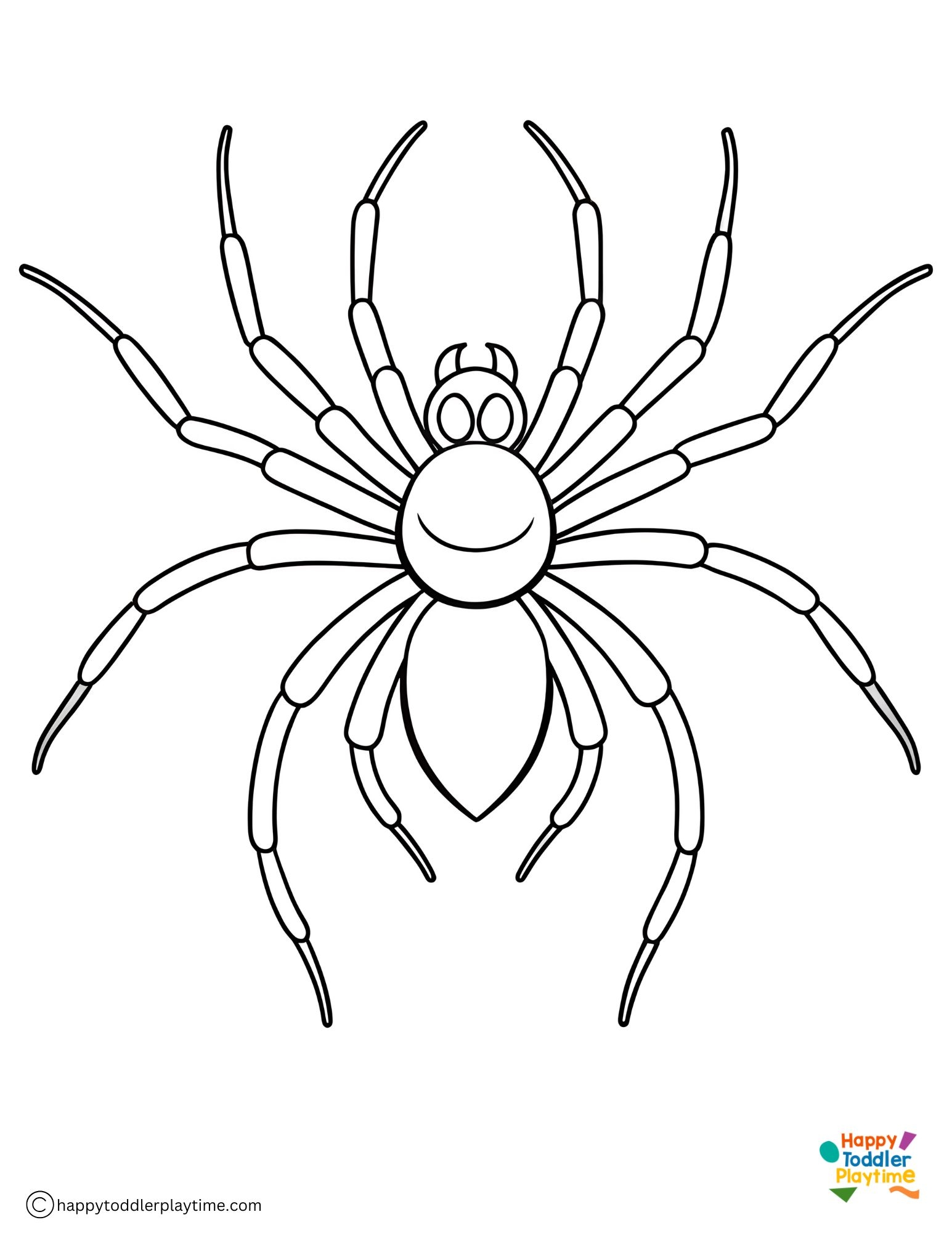 Spider Coloring Pages Happy Toddler Playtime