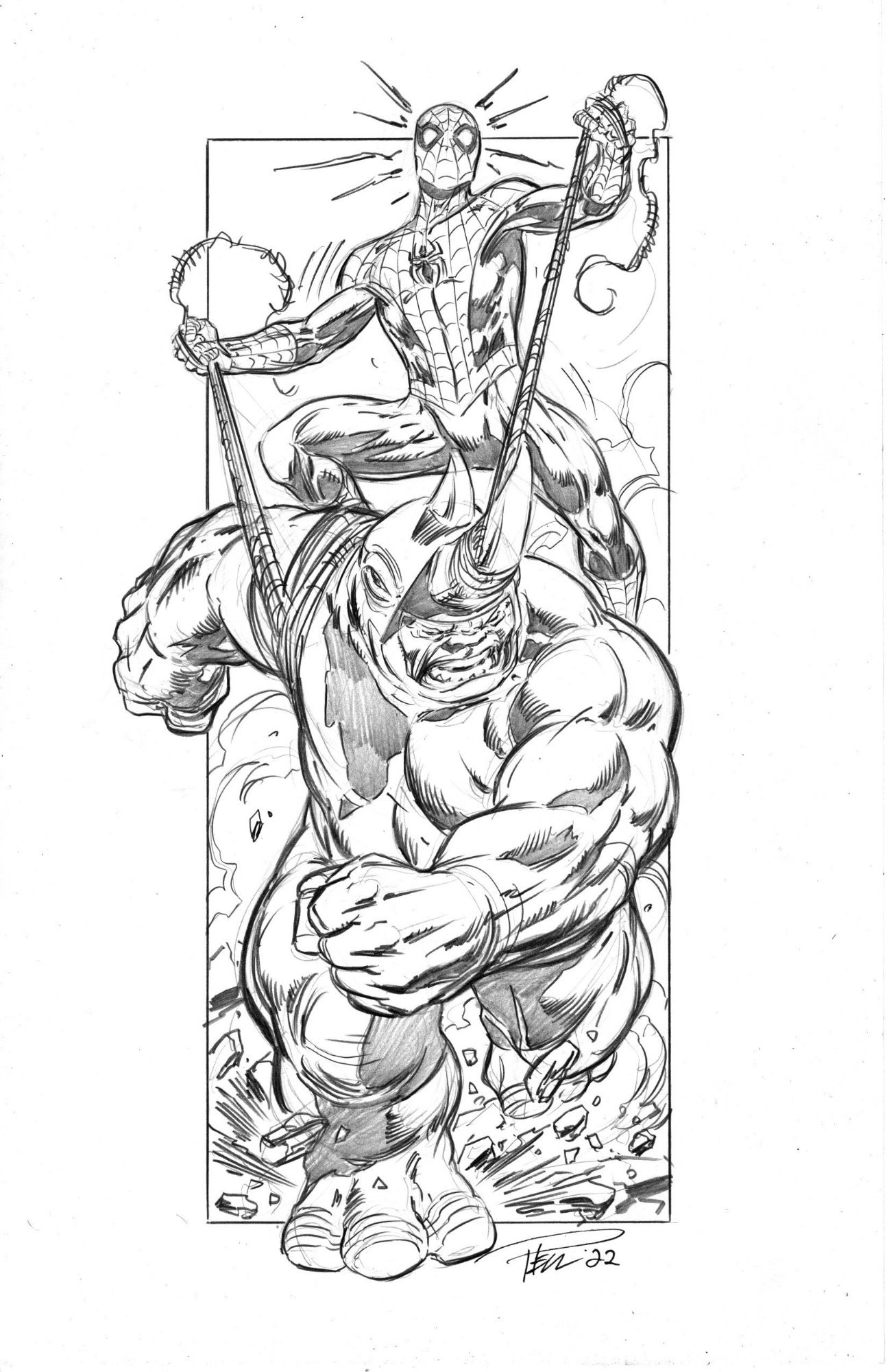 Spider Man And The Rhino In Hulk 213 s For Sale Trade Offers Comic Art Gallery Room