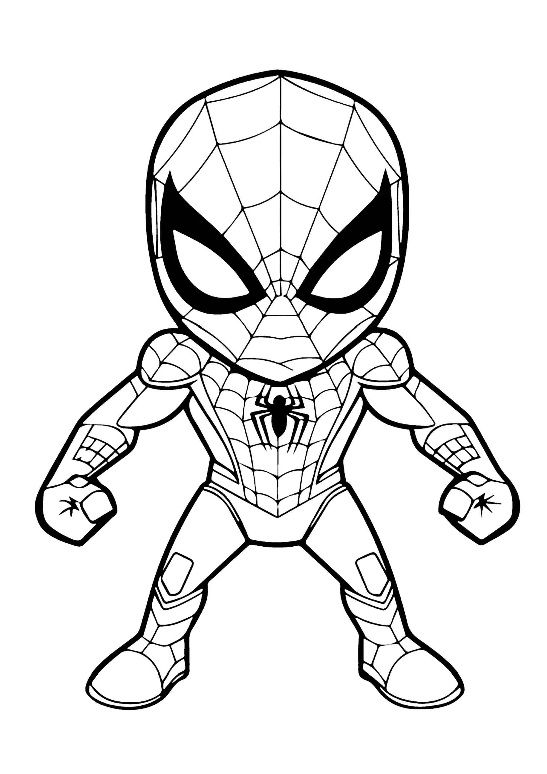Spider Man Chibi Ready For Battle Spider Man Coloring Pages Page Page 2 