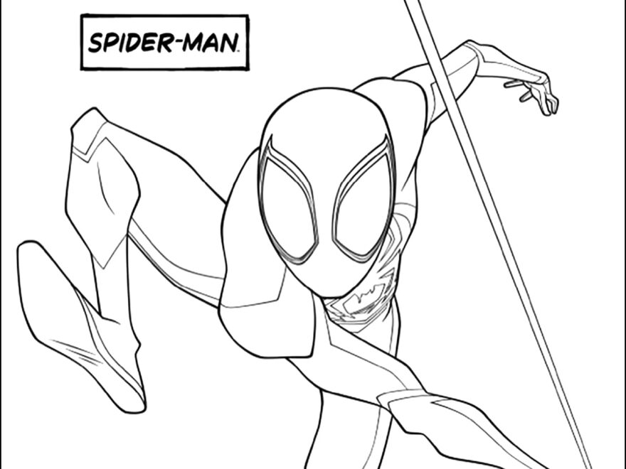 Spider Man Miles Morales Spider Man Across The Spider Verse Coloring Pages