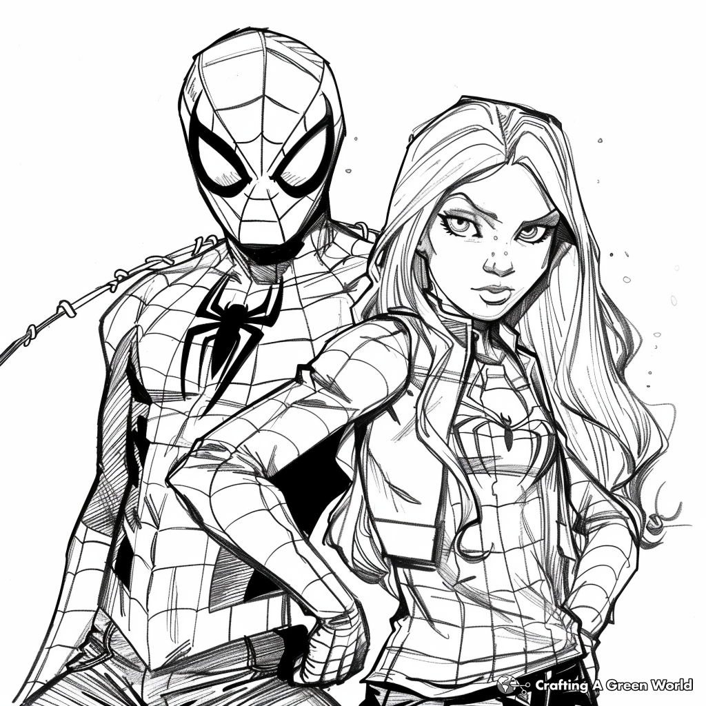 Spiderman And Venom Coloring Pages Free Printable 