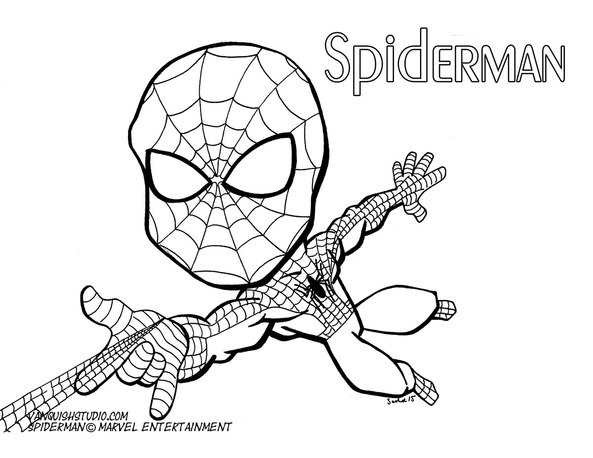 Spiderman2 Coloring Page Vanquish Studio
