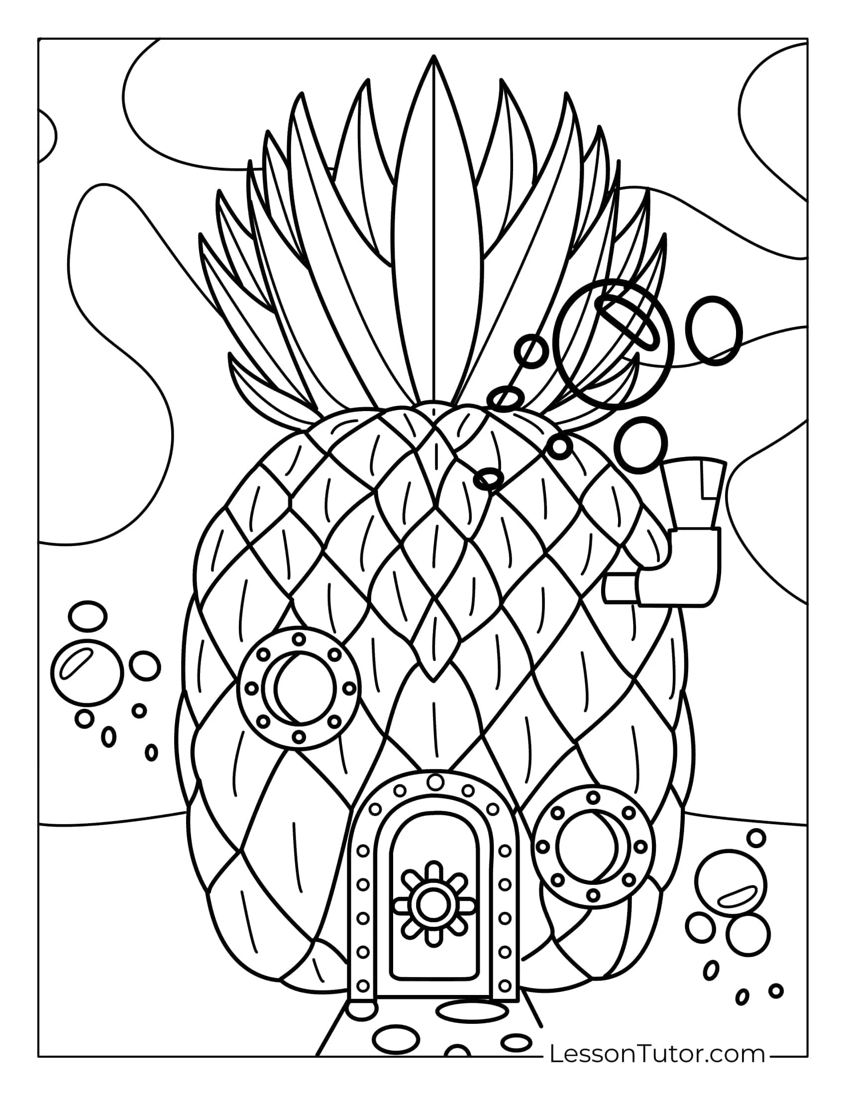 SpongeBob Houses Coloring Pages Lesson Tutor