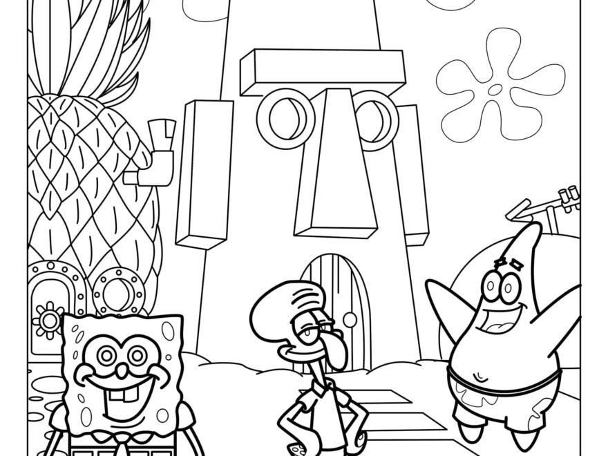 SpongeBob Houses Coloring Pages Lesson Tutor