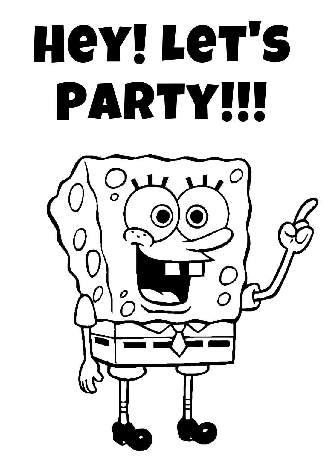 Spongebob Printable Birthday Cards PRINTBIRTHDAY CARDS