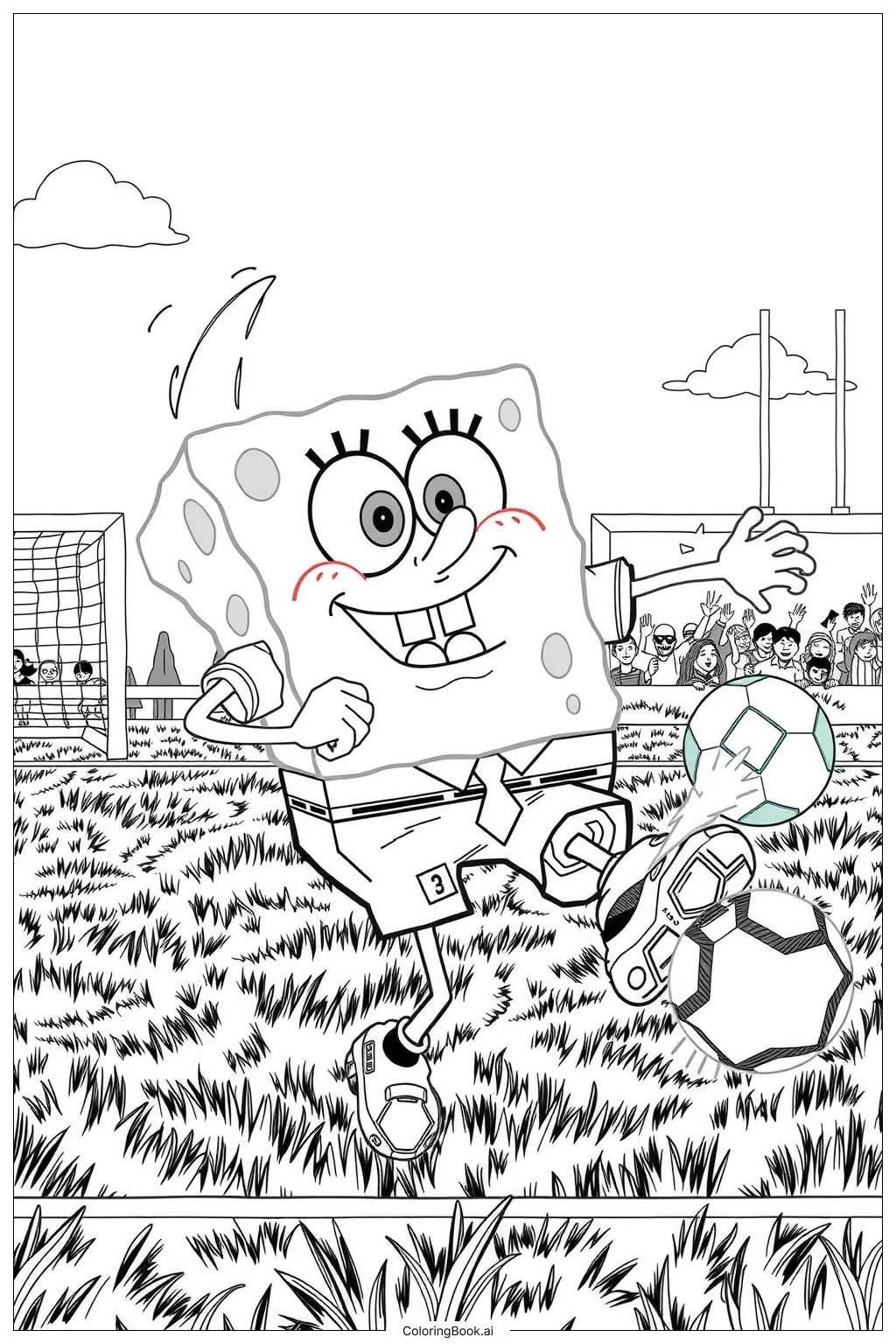 Spongebob Football Coloring Pages Spongebob Football Coloring Pages