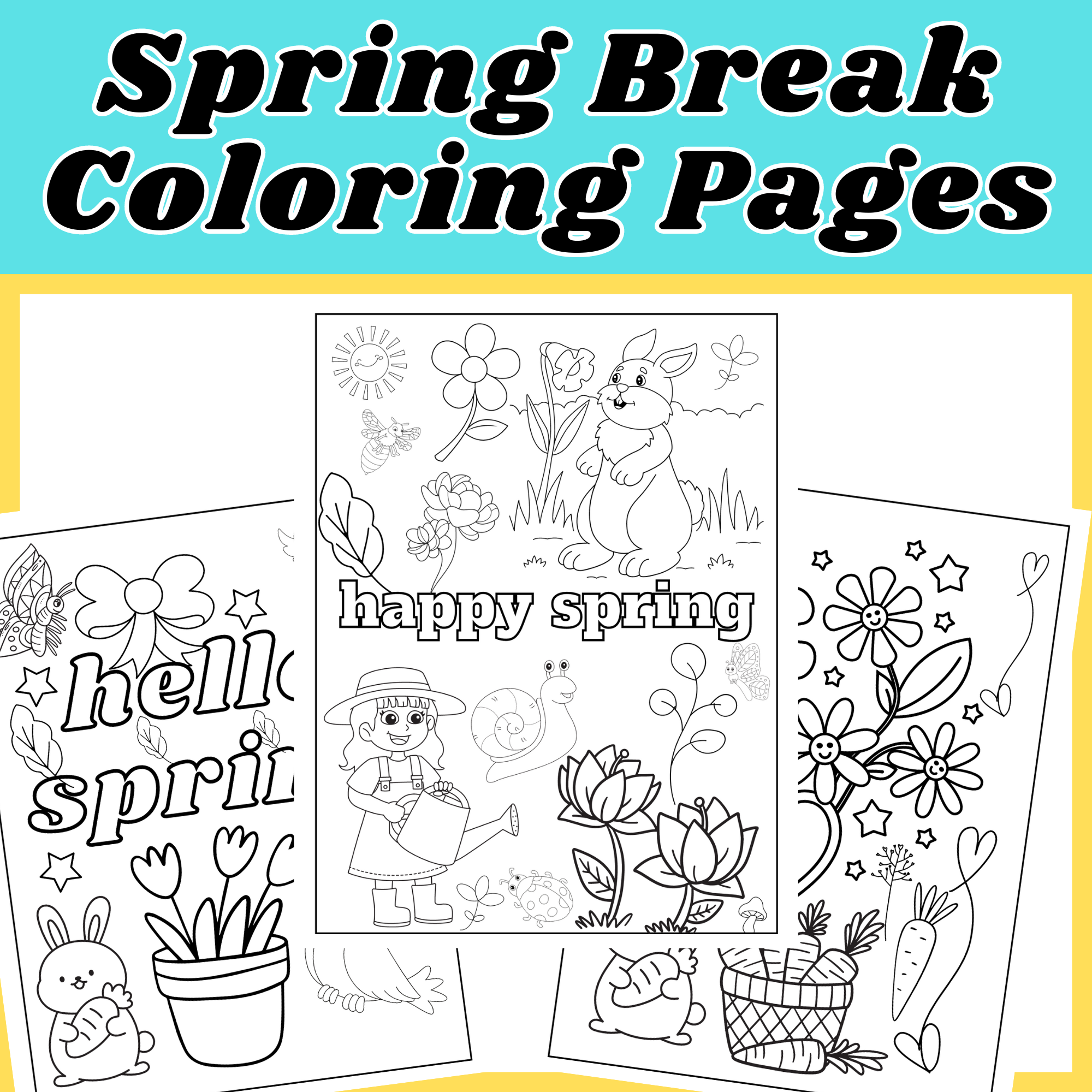 Spring Break Coloring Pages hello Spring Made By Teachers Spring Break Coloring Pages hello Spring Made By Teachers
