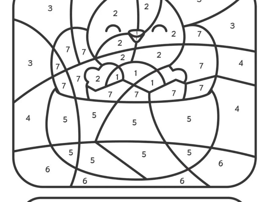 Spring Color By Number Free Printable Cute Coloring Pages For Kids