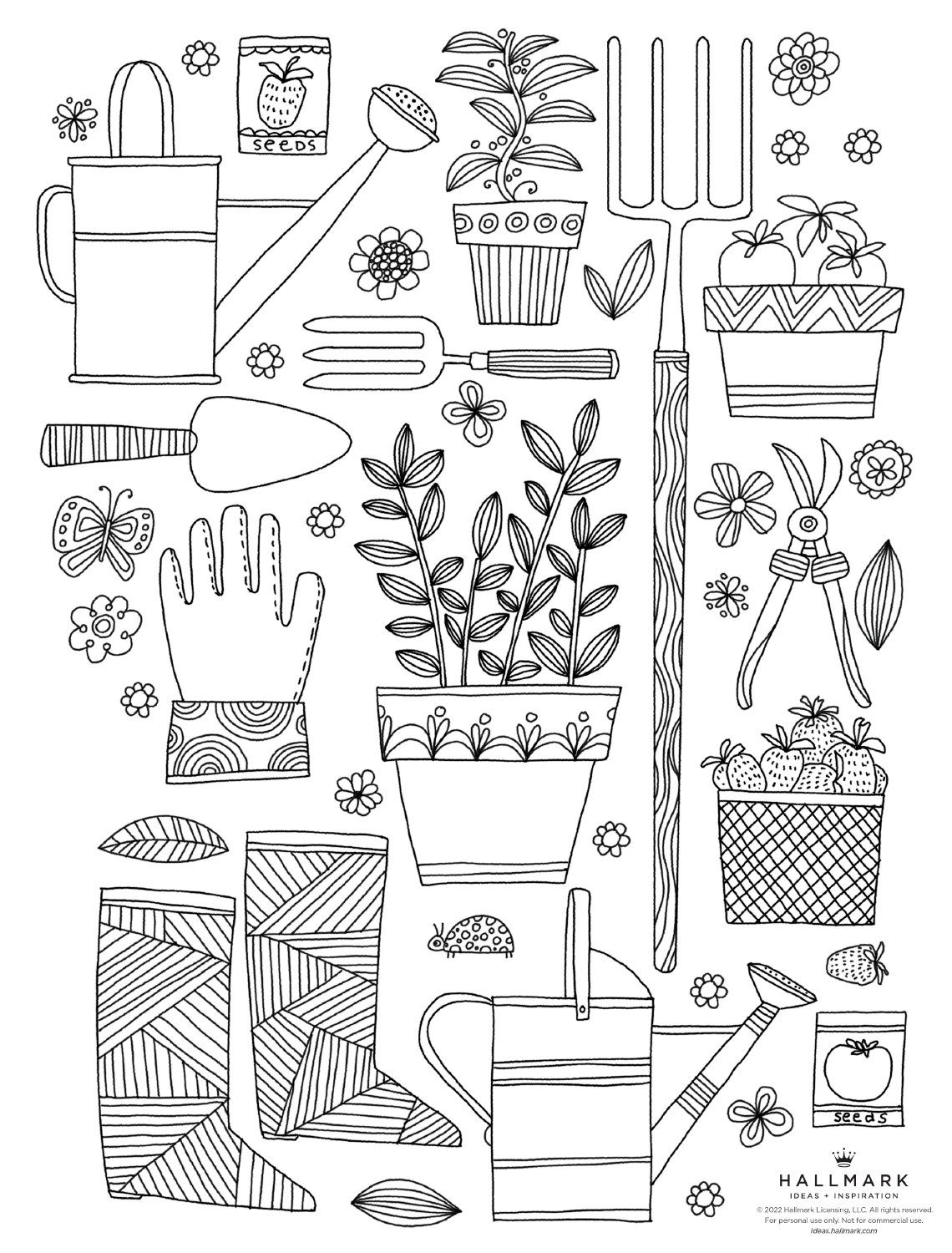 Detailed Spring Coloring Pages Detailed Spring Coloring Pages