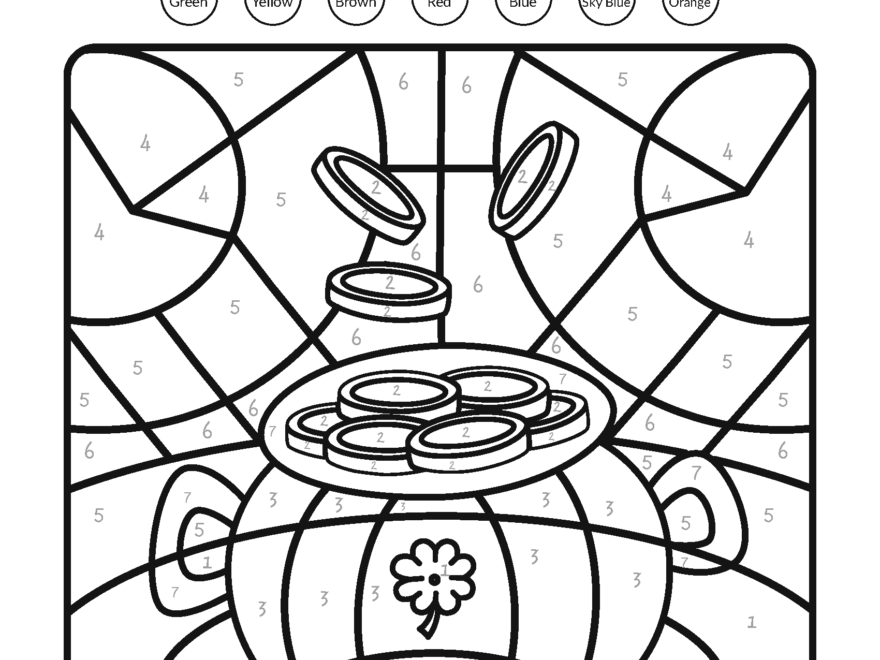 St Patrick s Day Color By Number Gift Of Curiosity
