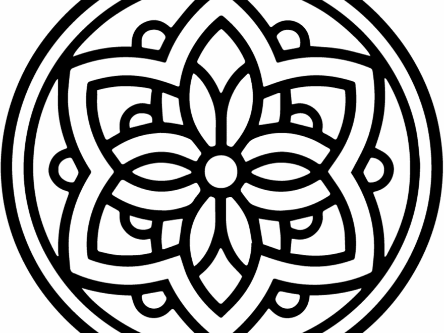 Stained Glass Mandala Coloring Page Easy Drawing Guides