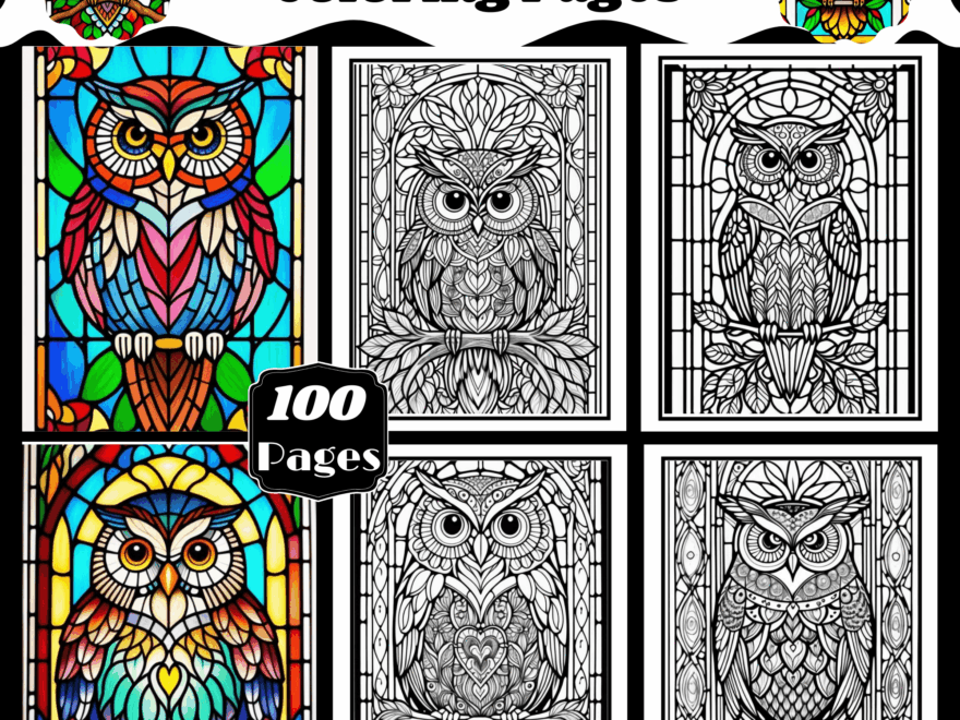 Stained Glass Owl Coloring Pages Made By Teachers