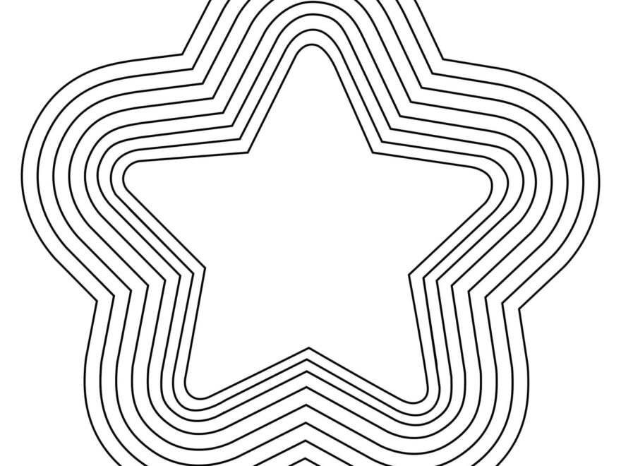 Star Shaped Rainbow Coloring Page Little Sprout Art