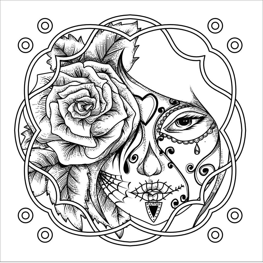 Sugar Skull Coloring Book For Adults And Teens AliBali Sugar Skull Coloring Book For Adults And Teens AliBali