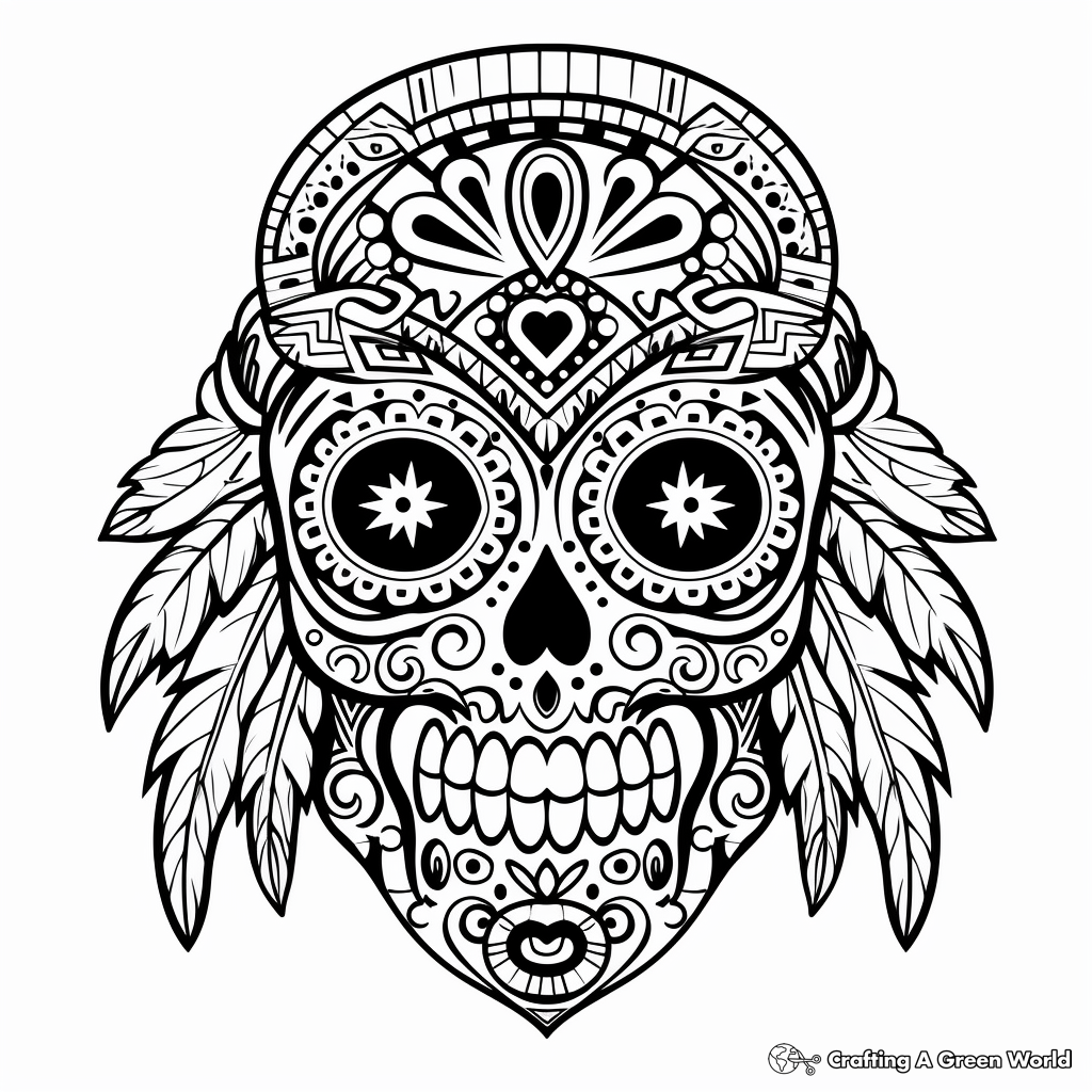 Christmas Sugar Skull Coloring Pages Christmas Sugar Skull Coloring Pages