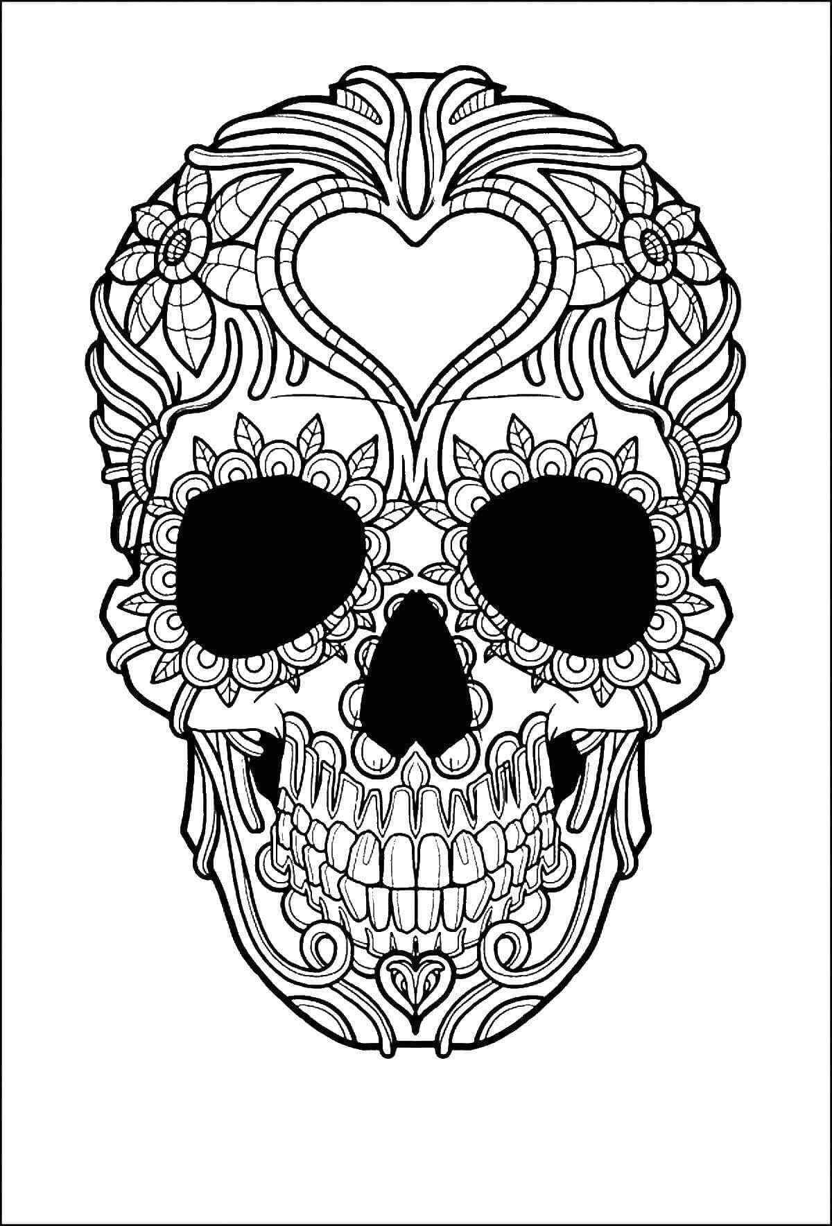 Adult Coloring Pages Sugar Skull Girls Adult Coloring Pages Sugar Skull Girls