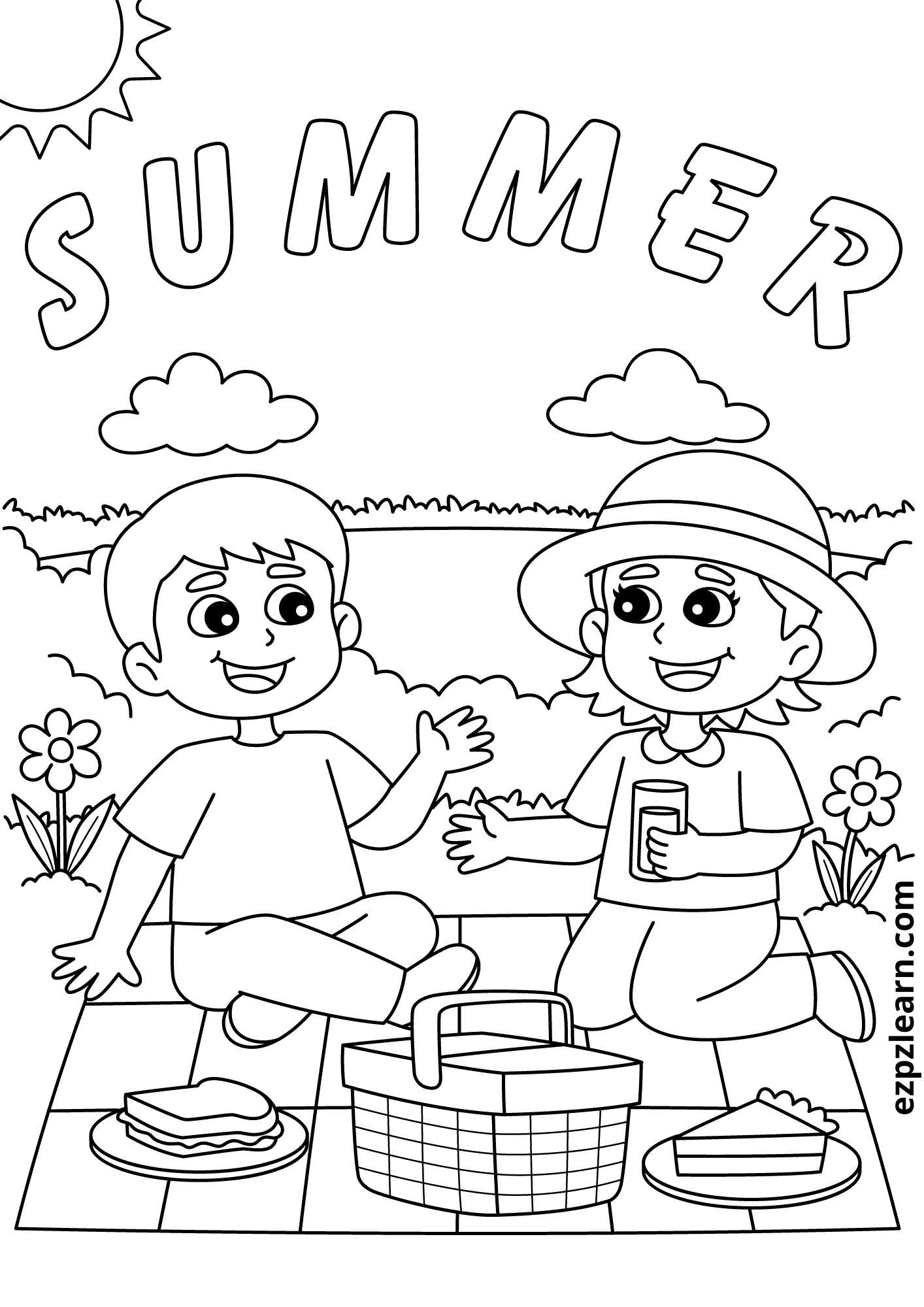 Summer And Beach Coloring Page1 Free PDF Download Ezpzlearn Summer And Beach Coloring Page1 Free PDF Download Ezpzlearn