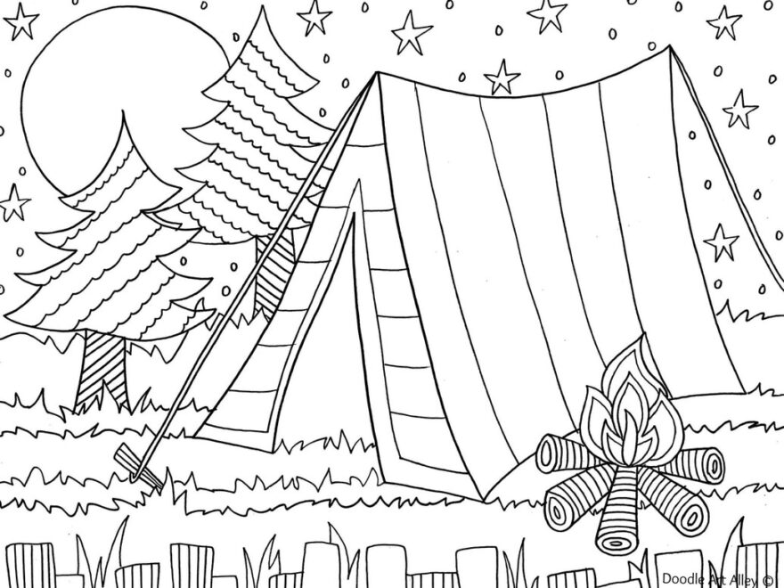 Summer Coloring Pages DOODLE ART ALLEY