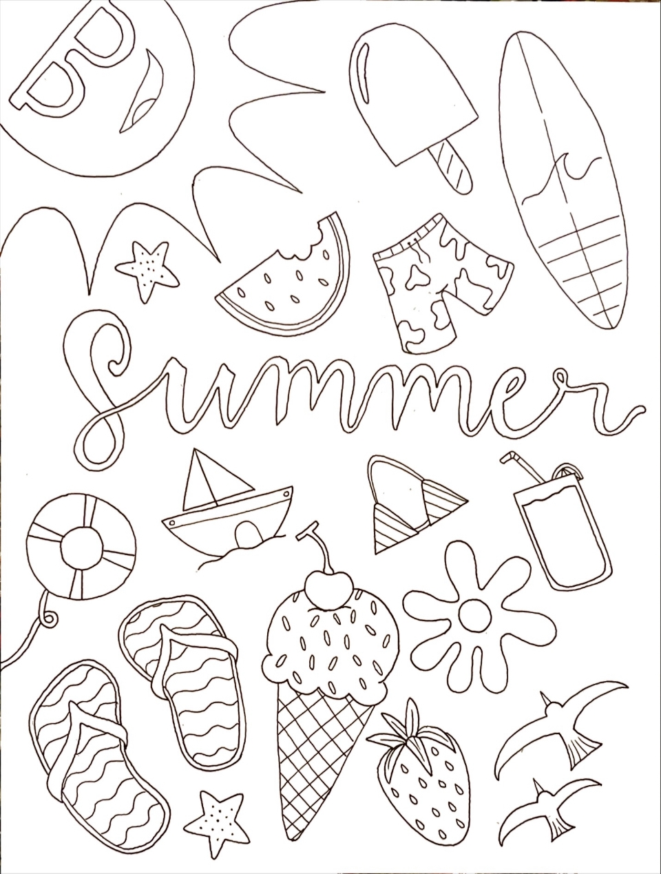 Summer Coloring Pages Summer Coloring Pages