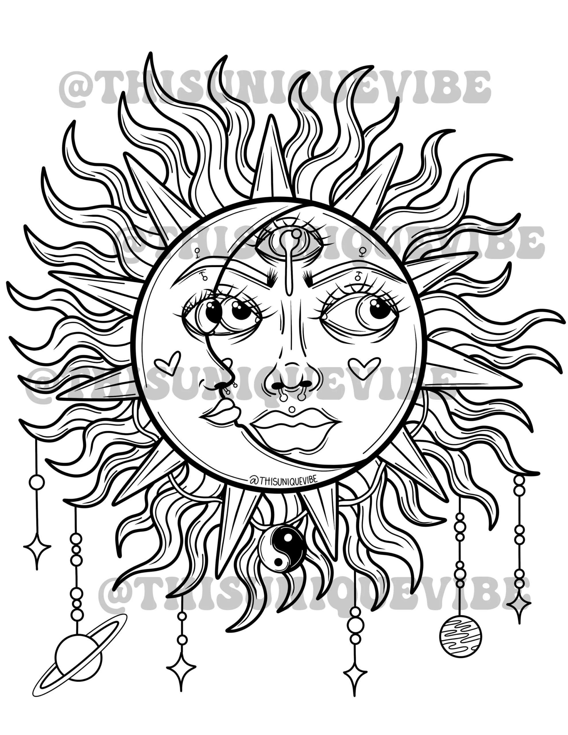 Sun And Moon Goddess Coloring Page printable Adult Coloring Page Coloring Book Trippy Coloring Page Trippy Art Hippie Coloring Page Etsy Sun And Moon Goddess Coloring Page printable Adult Coloring Page Coloring Book Trippy Coloring Page Trippy Art Hippie Coloring Page Etsy