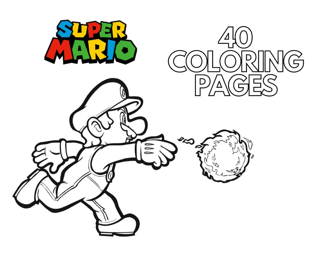 Super Mario Bros Coloring Book Pages 40 Printable Pages For Kids Birthday Parties School Work Past Time Fun Activity PDF Etsy Super Mario Bros Coloring Book Pages 40 Printable Pages For Kids Birthday Parties School Work Past Time Fun Activity PDF Etsy