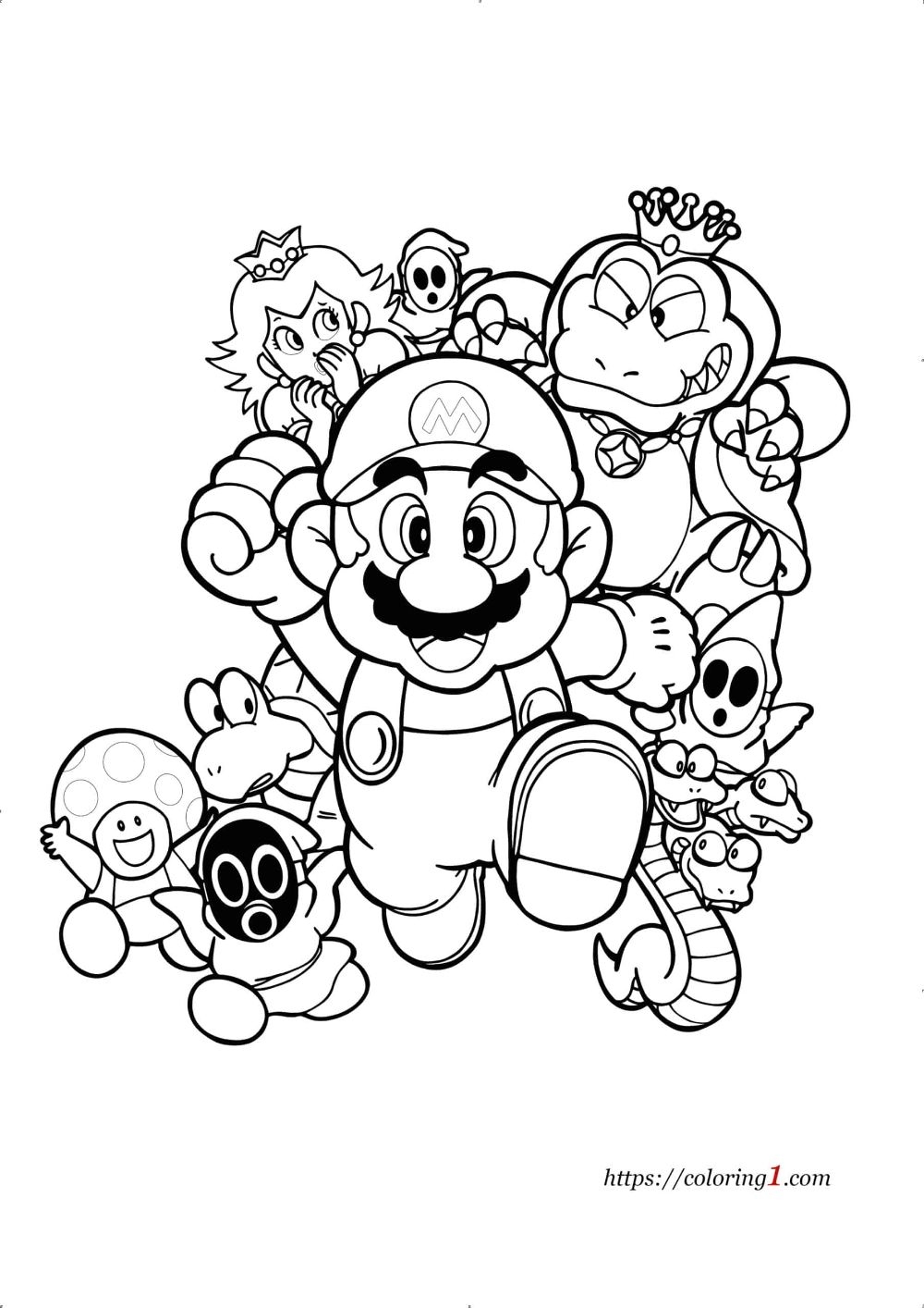 Super Mario Bros Coloring Pages 2 Free Coloring Sheets 2021 