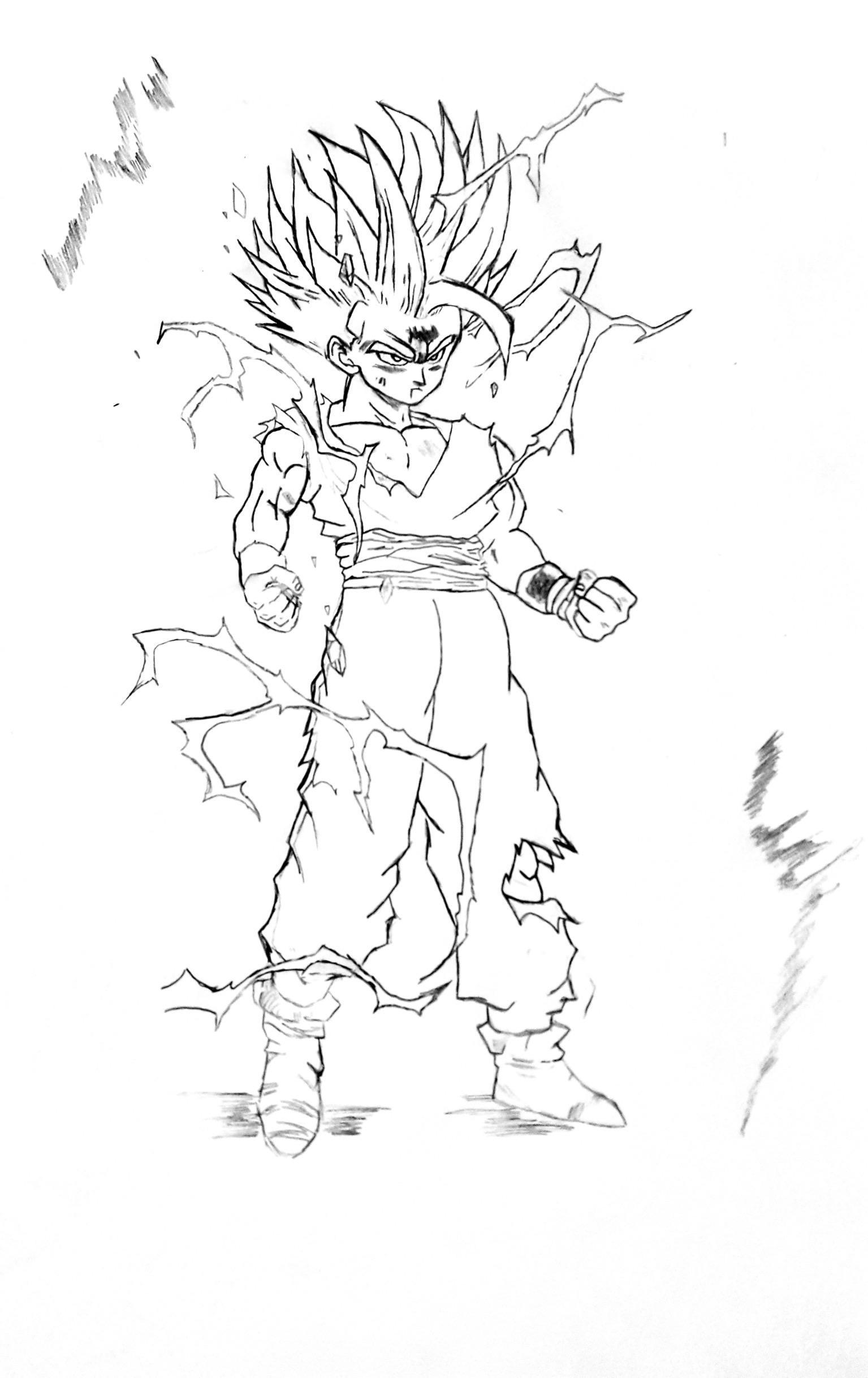 Adult Gohan Coloring Pages Adult Gohan Coloring Pages