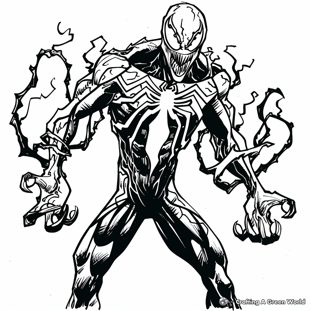 Symbiote Coloring Pages Free Printable 