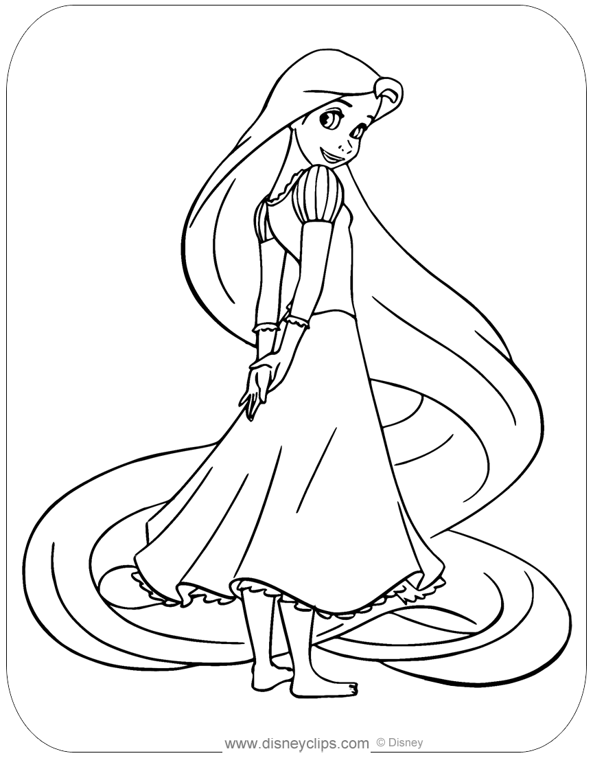 Rapunzel Hair Coloring Pages Rapunzel Hair Coloring Pages