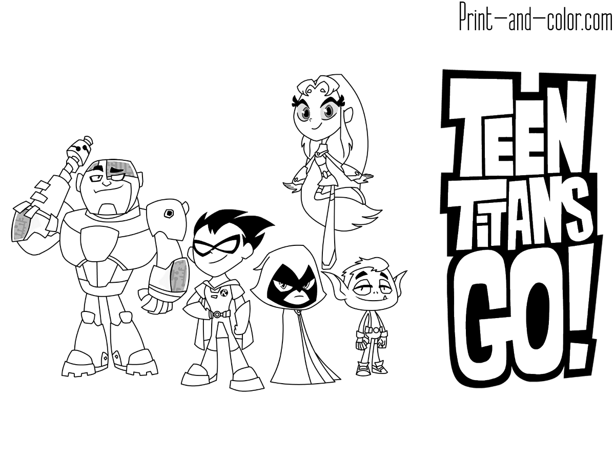 Teen Titans GO Coloring Pages Print And Color Teen Titans GO Coloring Pages Print And Color